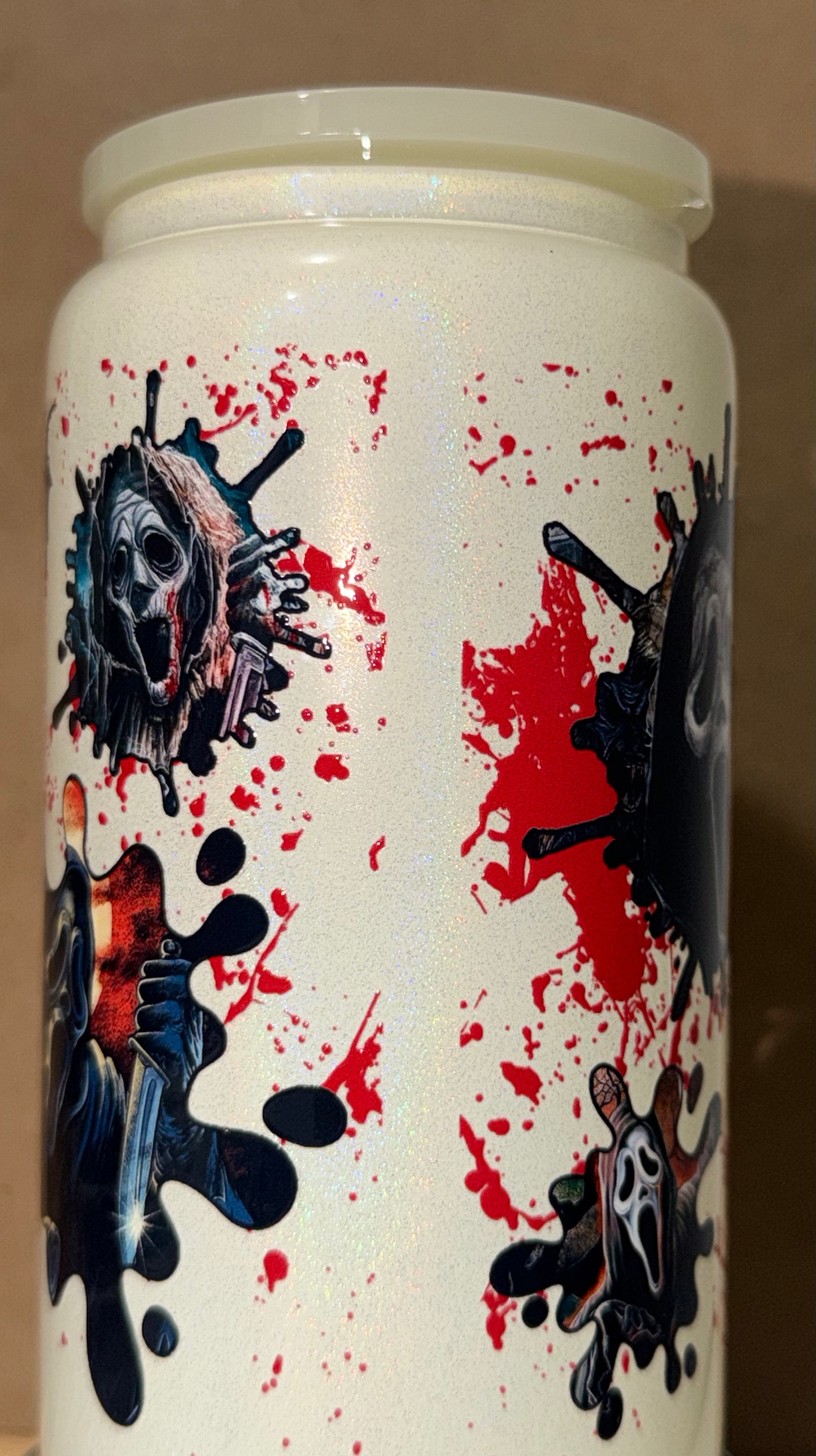 Ghost Face Glass 16oz