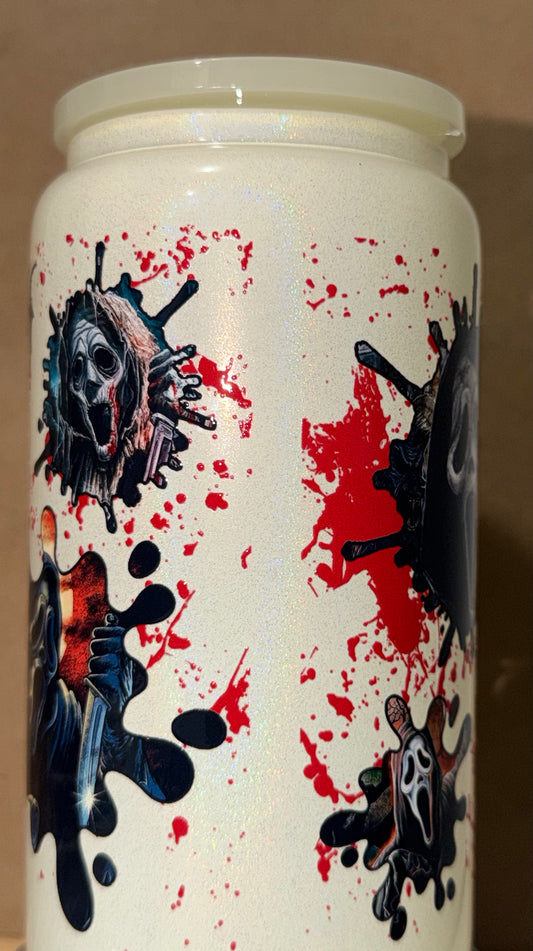 Ghost Face Glass 16oz