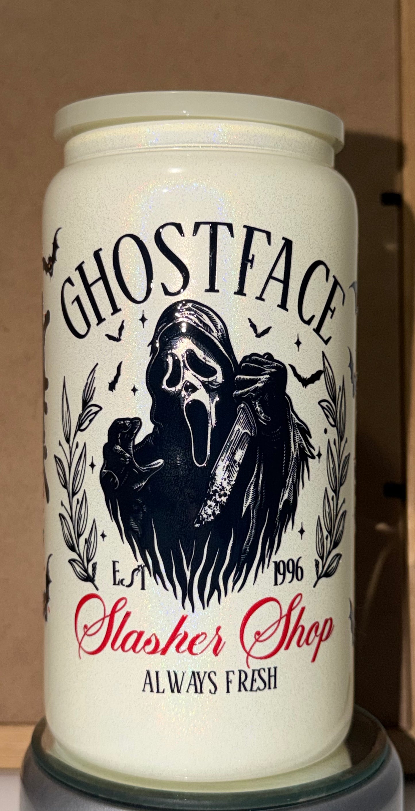 Ghost Face Glass 16oz